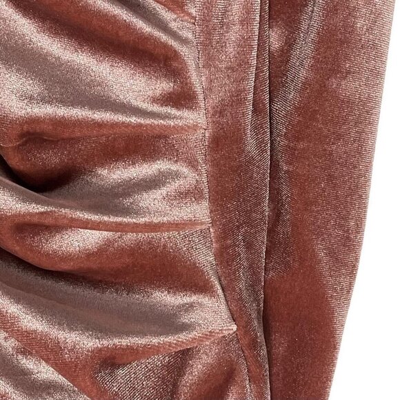 Meaneor Womens Top Size Small V-Neck Cross Faux Wrap Ruched Waist Long Sleeves - Picture 5 of 7